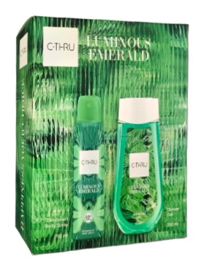 C-THRU Luminous Emerald Комплект за Жени (Дезодорант 150мл + Душ гел 250мл)