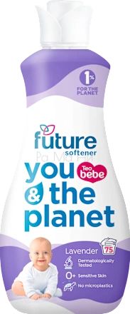 Future Teo Bebe Sensitive Lavender Обекотител за дрехи за чувствителна кожа с аромат на Лавандула, 1.5 л