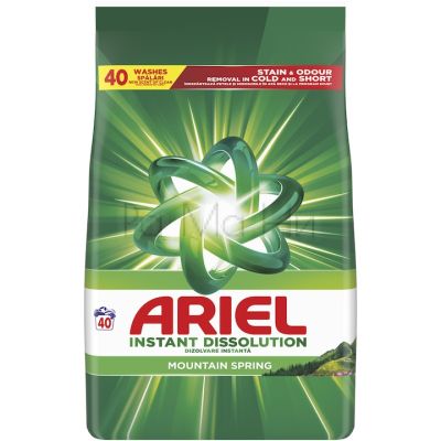 Ariel Instant Dissolution Mountain Spring Прах за бяло пране, 2.6 кг