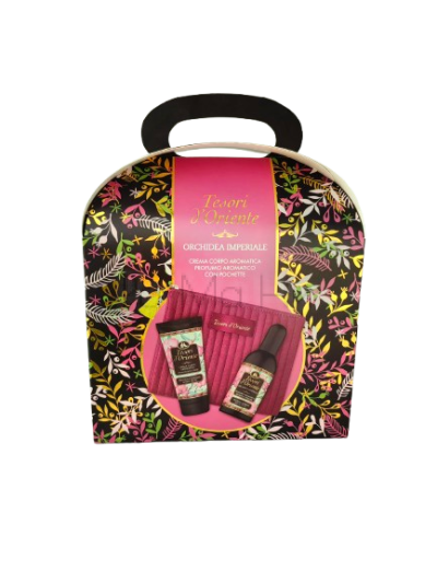 Tesori d'Oriente Orchidea Imperiale Компллект за Жени (Ароматна тоалетна вода 100мл + Ароматен крем за тяло 75мл + Малка дамска чанта)