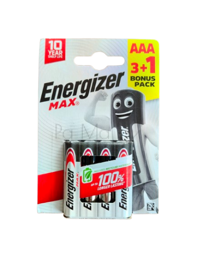 Energizer Max Alkaline Battery AAA Алкална батерия, 4 бр.