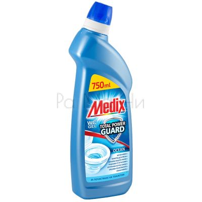 Medix WC Gel OCEAN Почистващ гел за тоалетни с аромат на Океан, 750мл