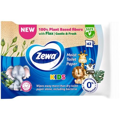 Zewa Moist Toilet Paper Kids Влажна тоалетна хартия за деца, 42 бр