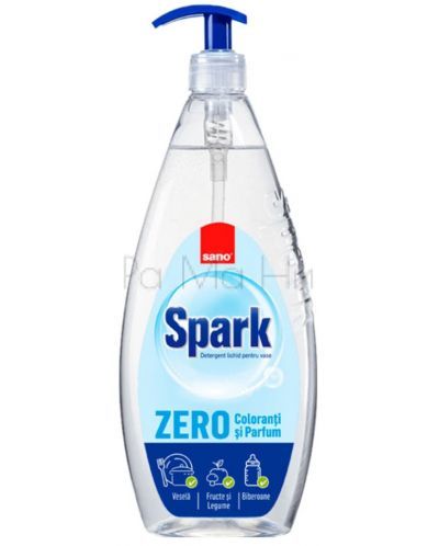 Sano Spark Zero Препарат за почистване на съдове без парфюми и оцветители, 1л
